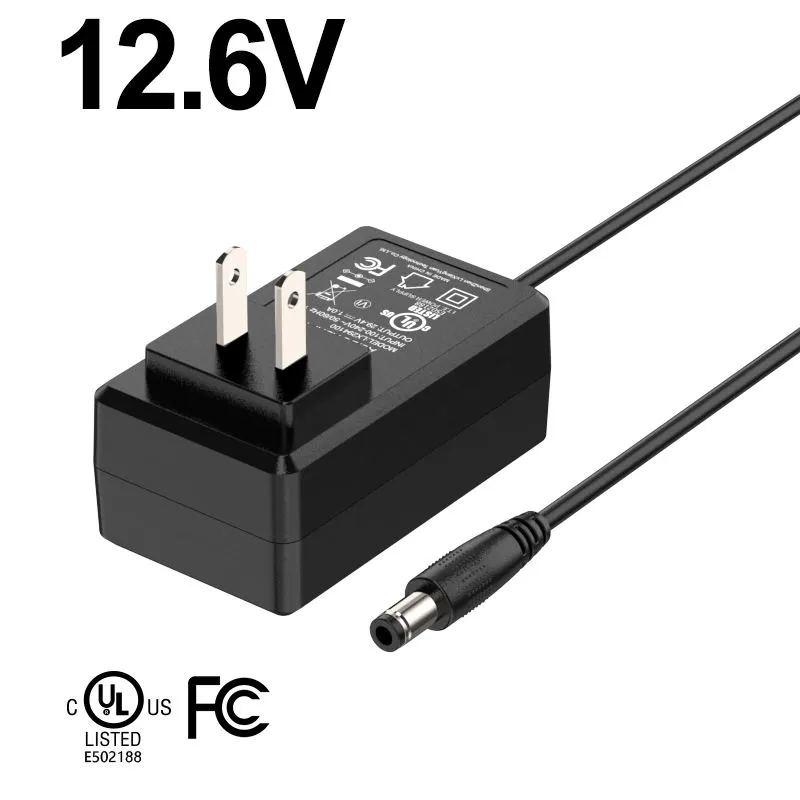 12,6v 2A veggmontert elektrisk scooter strømforsyningsadapter