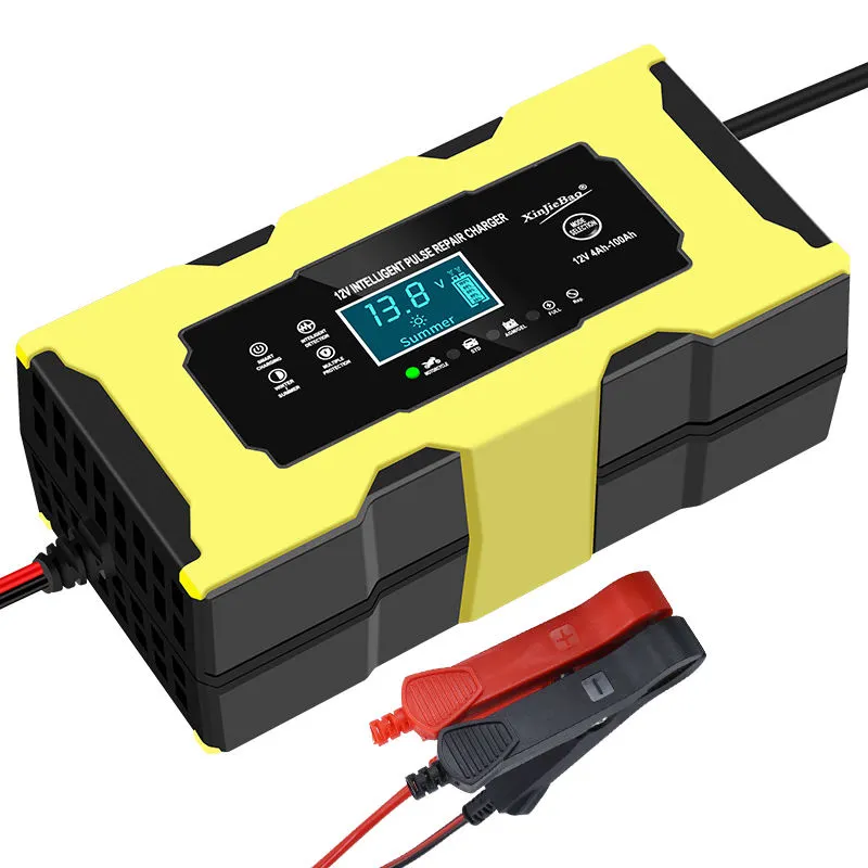12V 6A Full Intelligent Automatisk Reparasjon Motorsykkel Batterilader