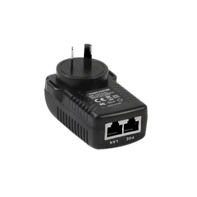 24V 1A POE Veggadapter Dual Port POE Injektor