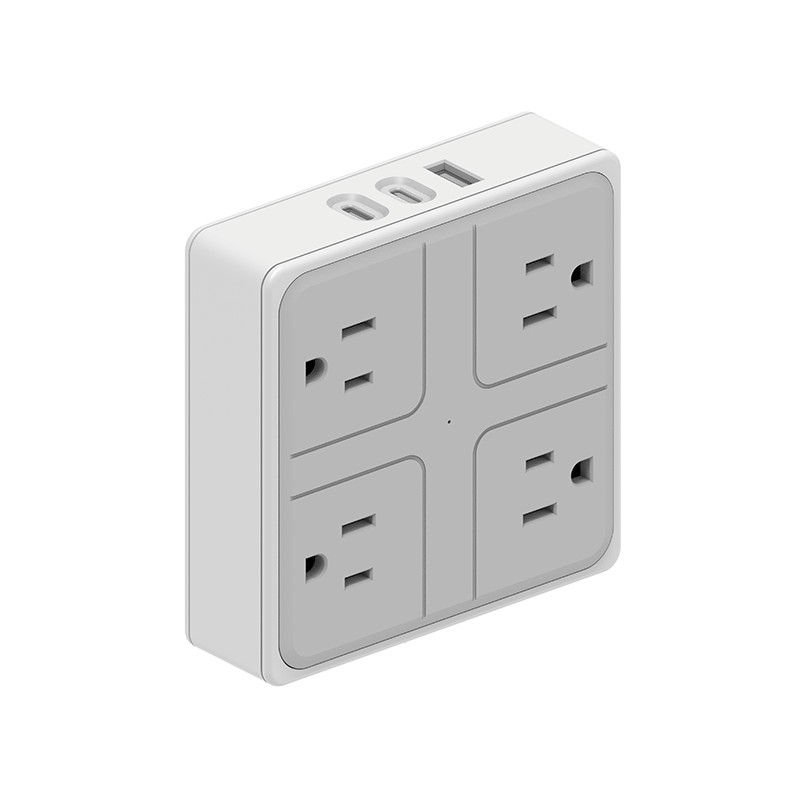 4 utsalgssteder US Wall Power Strip