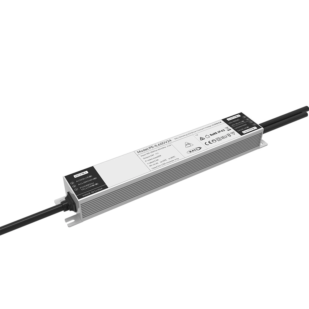 60W konstant spenning 0/1-10V dimbar LED-driver