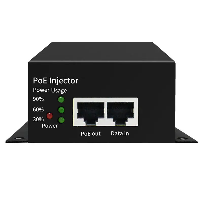 90W metalldeksel IEEE802.3bt Gigabit PoE-injektor