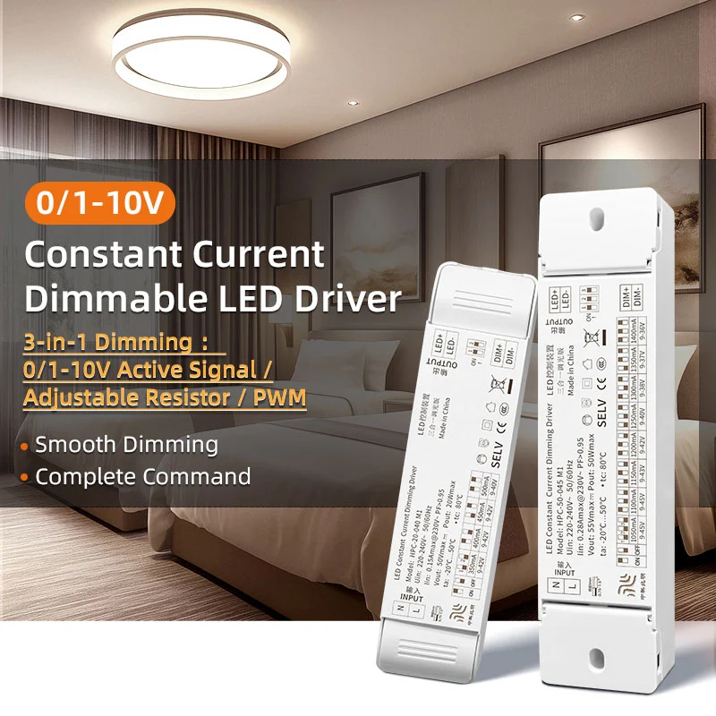 Konstant strøm 0-10V dimming LED-driver